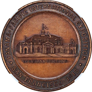 image for: 1915 Pan-Pac Expo, State Seal/LA Expo rev, Bronze SC$1 NGC UNC (HK-406)