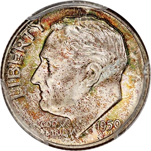 image for: 1950-D 10c PCGS MS67+ FB