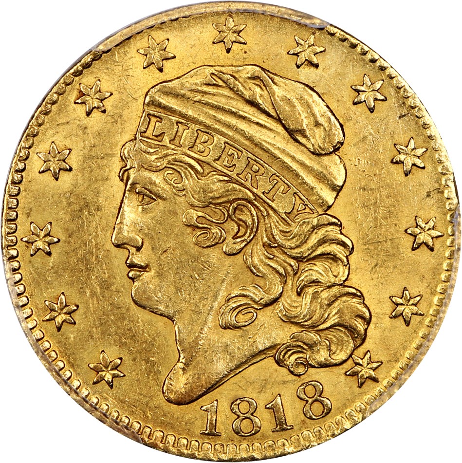 image for: 1818 $5 PCGS MS61 (5D/50)