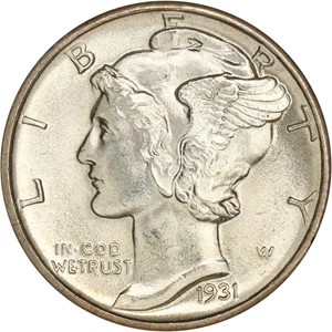 image for: 1931-D 10c NGC MS65 FB