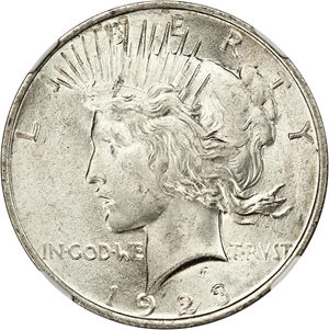 image for: 1923 $1 NGC MS65