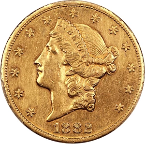 image for: 1882-CC $20 PCGS AU Details (Repaired)