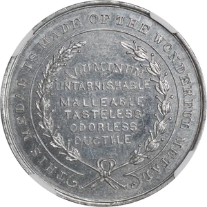 image for: 1892-3 Columbian Expo, New Metal, Aluminum SC$1 NGC MS62 PL (HK-159)