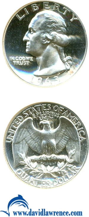 image for: 1963 25c PCI Proof 69 DCameo