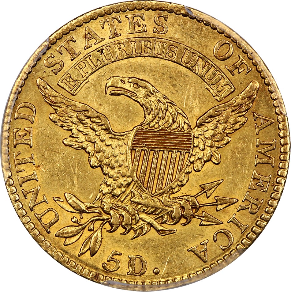 image for: 1818 $5 PCGS MS61 (5D/50)