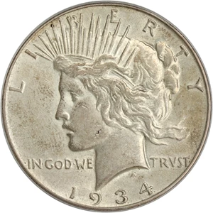 image for: 1934-S $1 PCGS AU55