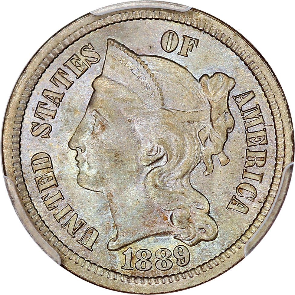 image for: 1889 3cN PCGS MS66