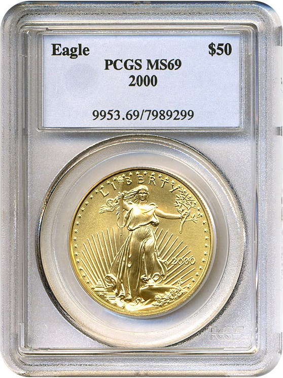 image for: 2000 $50 Gold Eagle PCGS MS69 
