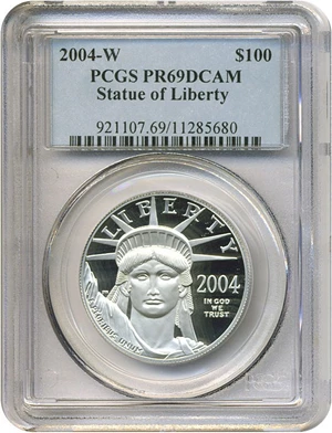 image for: 2004-W $100 Platinum Eagle PCGS Proof 69 DCameo