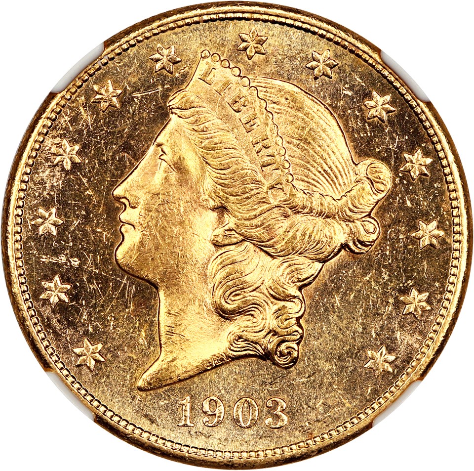 image for: 1903-S $20 NGC/CAC MS62 PL
