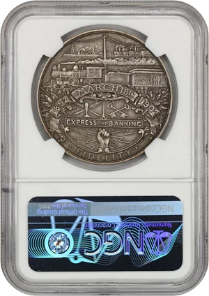 image for: 1902 Wells Fargo, Silver SC$1 NGC AU58 (HK-296)