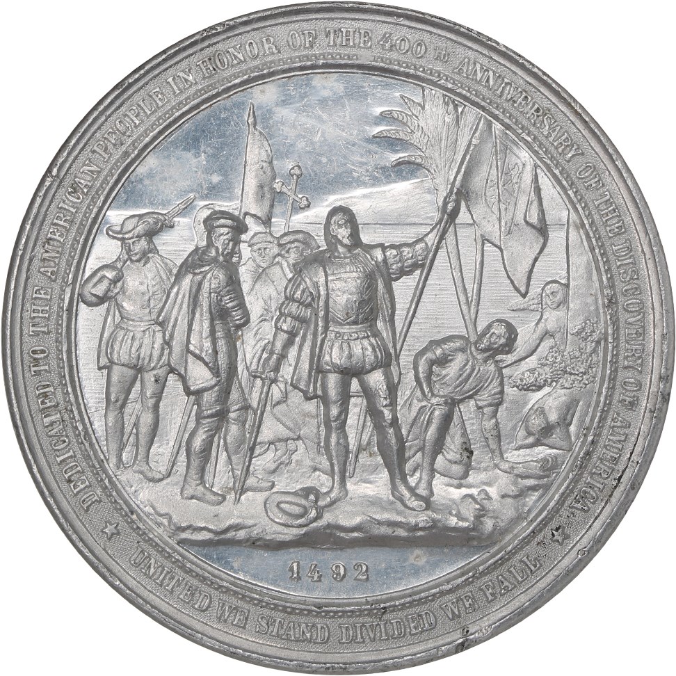 image for: 1892-3 Columbian Expo, Lib Head, Hi Rel, Aluminum SC$1 NGC MS62 PL (HK-222)