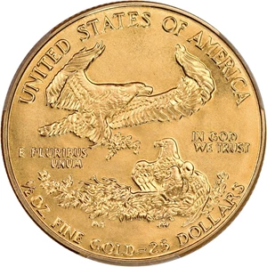 image for: 1989 Gold Eagle $25 PCGS MS69