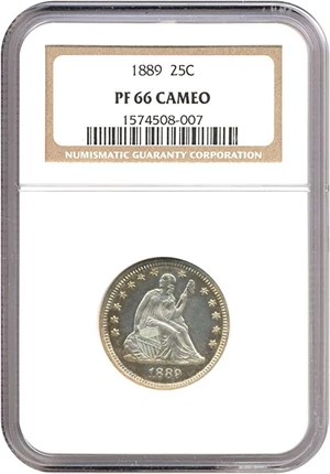 image for: 1889 25c NGC Proof 66 Cameo