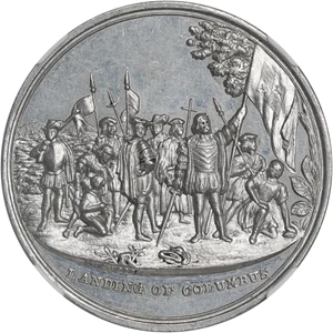 image for: 1892-3 Columbian Expo, Discovery, Aluminum SC$1 NGC AU58 (HK-158)