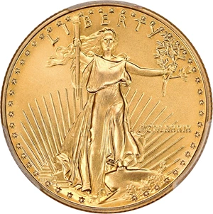 image for: 1989 Gold Eagle $25 PCGS MS69
