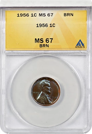 image for: 1956 1c ANACS MS67 BN