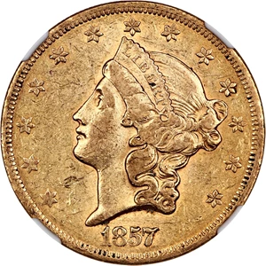 image for: 1857 $20 NGC XF45