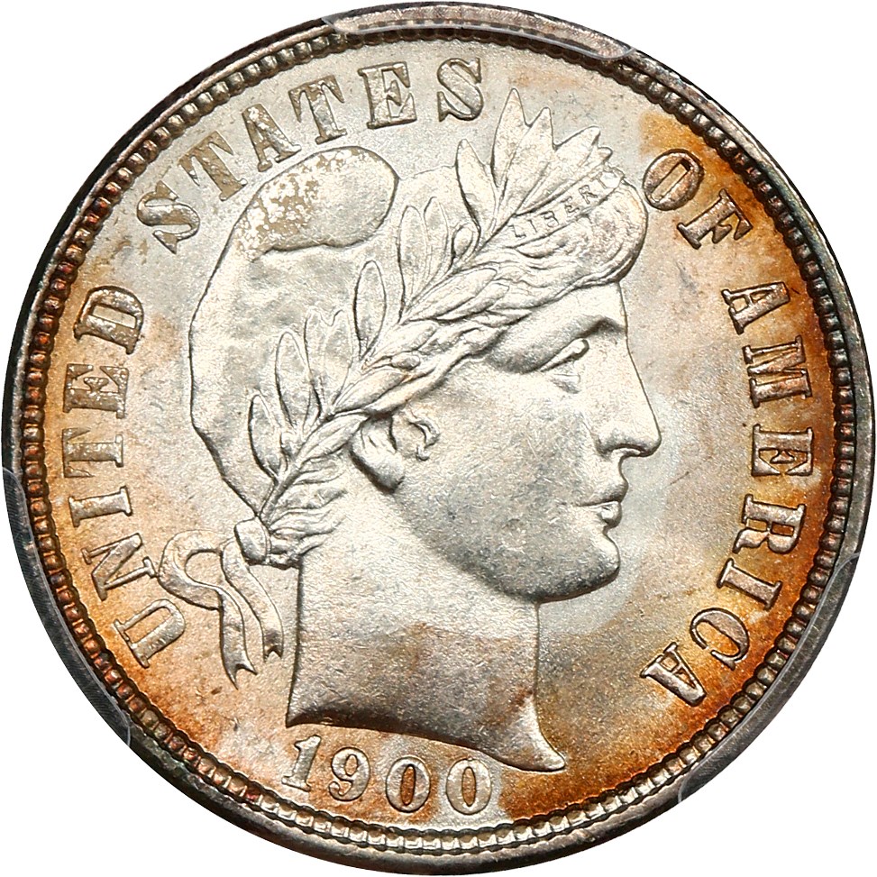 image for: 1900 10c PCGS MS66