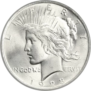 image for: 1923 $1 PCGS MS65+