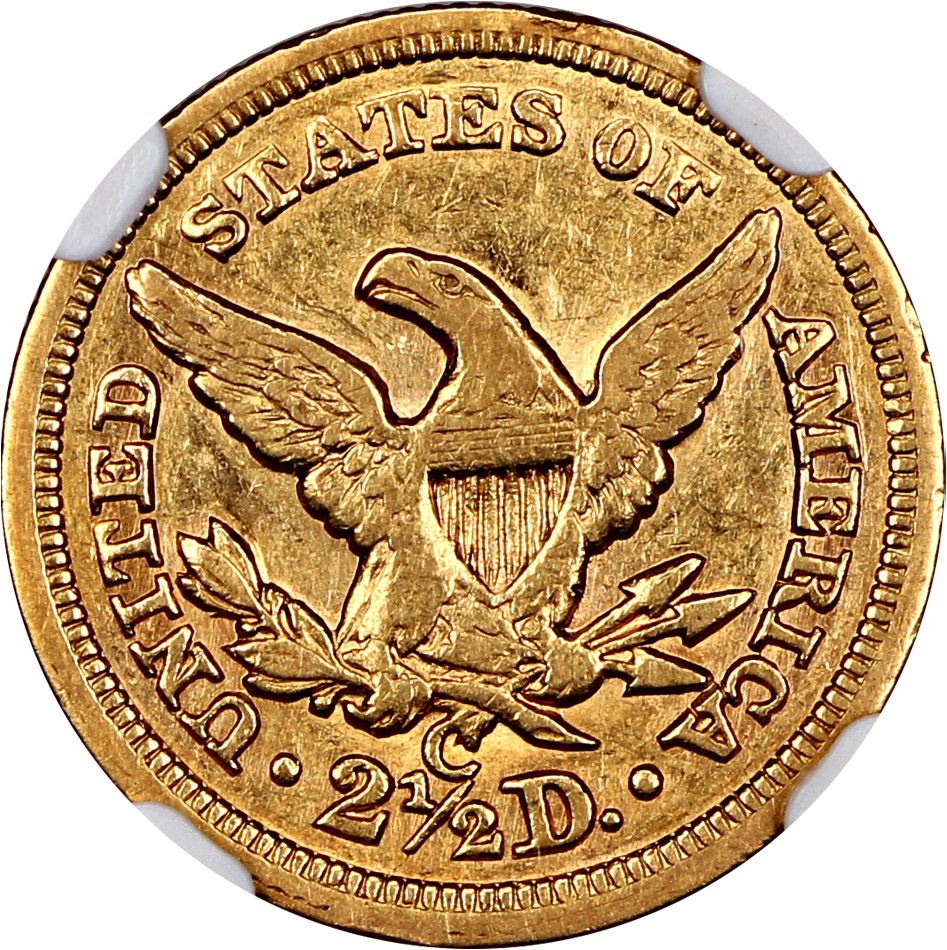 image for: 1855-C $2 1/2 NGC AU53