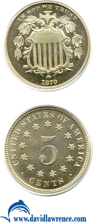 image for: 1870 5c PCGS Proof 66