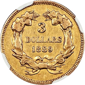 image for: 1889 $3 NGC XF40