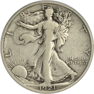 image for: 1921-D 50c PCGS/CAC F12