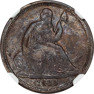 image for: 1838-O 10c NGC XF45 (No Stars)