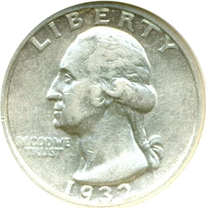 image for: 1932-S 25c ANACS AU53 Details (Scratched- Cleaned)