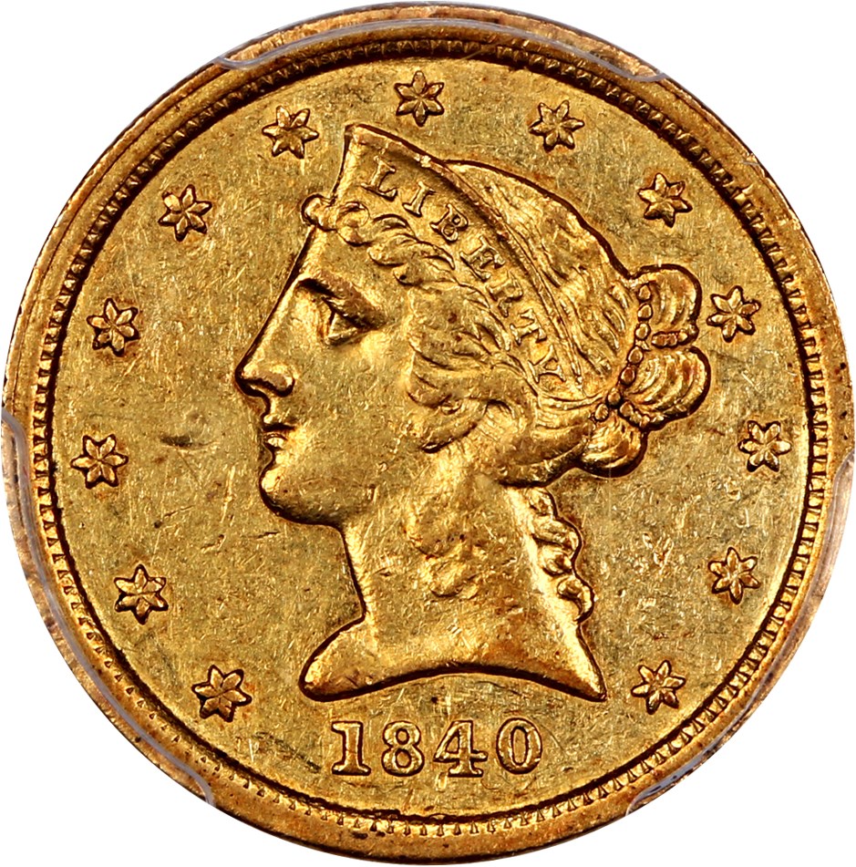 image for: 1840-C $5 PCGS AU53