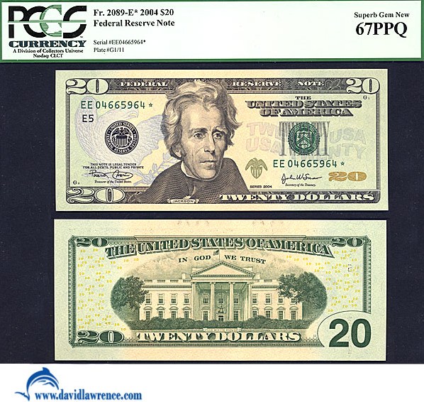 2004 $20 Star Replacement (Fr. 2089E*)