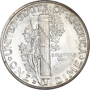image for: 1931-D 10c PCGS/CAC MS66