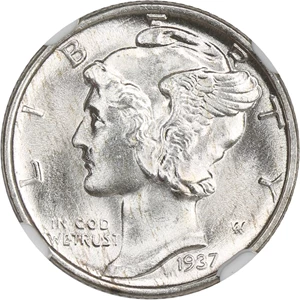 image for: 1937 10c NGC MS66 FB