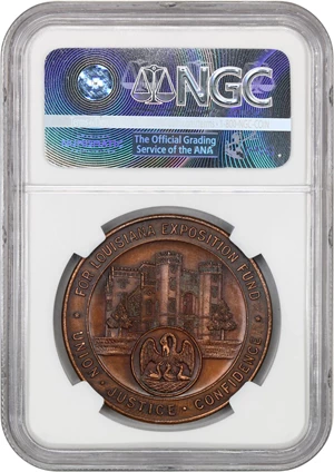 image for: 1915 Pan-Pac Expo, State Seal/LA Expo rev, Bronze SC$1 NGC UNC (HK-406)