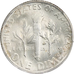 image for: 1948-S 10c PCGS MS67+ FB