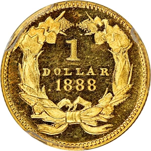 image for: 1888 G$1 PCGS/CAC Proof 63 CAM