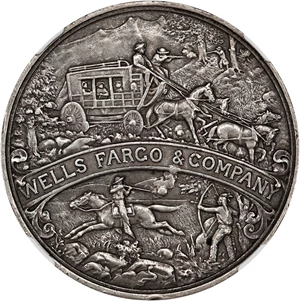 image for: 1902 Wells Fargo, Silver SC$1 NGC AU58 (HK-296)