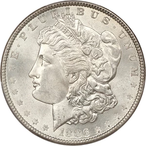 image for: 1886 $1 PCGS MS65