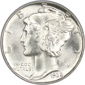 image for: 1938 10c PCGS MS66