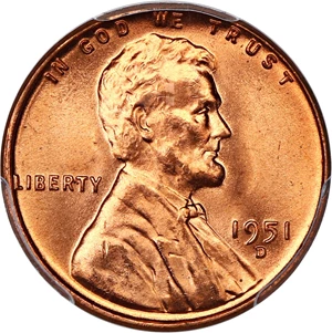image for: 1951-D 1c PCGS MS67+ RD