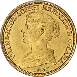 image for: 1898 Trans Miss Expo, Official, Brass SC$1 PCGS MS64 (HK-283)