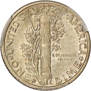 image for: 1931-D 10c PCGS AU58