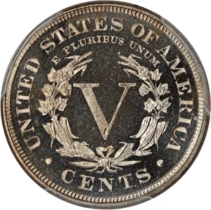image for: 1885 5c PCGS Proof 67 CAM ex: D.L. Hansen