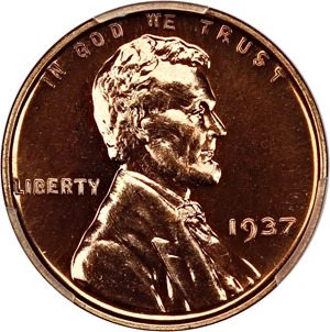 image for: 1937 1c PCGS Proof 67 RD