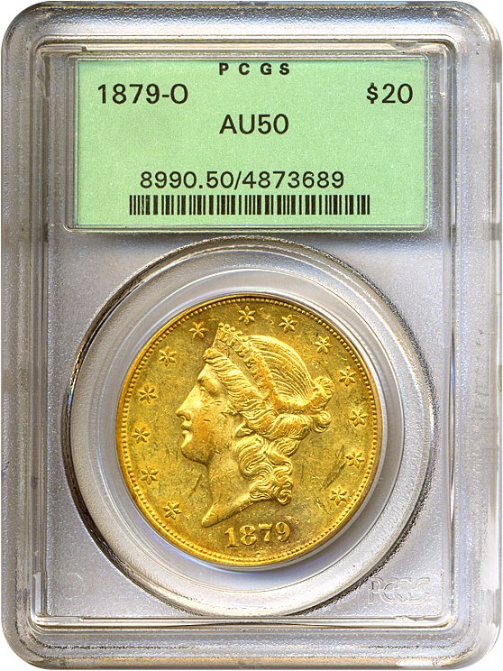 image for: 1879-O $20  PCGS AU50 