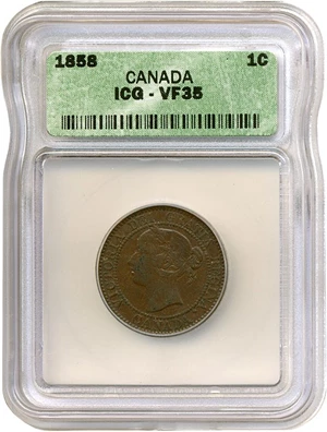 image for: Canada: 1858 1c ICG VF35 BN