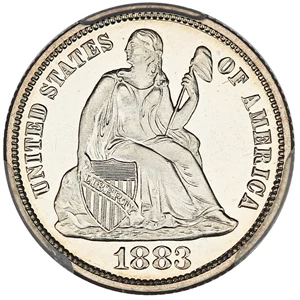 image for: 1883 10c PCGS/CAC Proof 66 CAM ex: D.L. Hansen