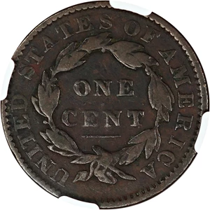 image for: 1834 1c NGC VG-10 BN (Large 8, Small Stars, Medium Letters)
