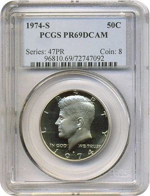 image for: 1974-S 50c PCGS Proof 69 DCameo